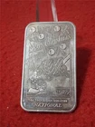 1989 '' MERRY CHRISTMAS '' ONE TROY OUNCE .999 FINE SILVER BAR      #MF-2566