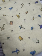 Vintage Carters John Lennon Baby Real Love Animals Receiving Blanket 35”x28”