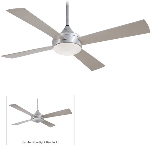 Minka Aire Aluma 52" Ceiling Fan - Silver 4-Blade Remote Control - Picture 3 of 3