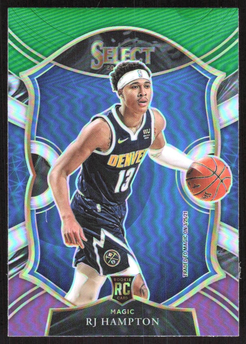 883G 2020-21 Panini Select #84 RJ Hampton Green White Purple