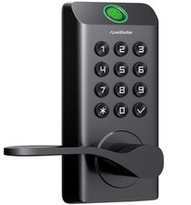Fingerprint Keyless Entry Door Lock, Biometric Door Knob with Handle, Keypad