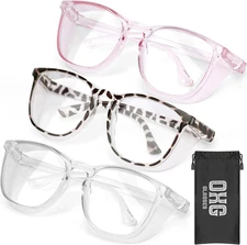 3 Pack Safety Glasses Goggles for Women, anti Fog Clear Safety Glasses Scratch R