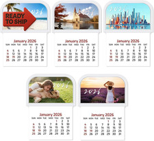 5 Pcs 2026 Mini Stick on Calendar Small Monthly Peel and Stick Adhesive Calenda