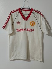 Vintage Manchester United 1986-88 Away Shirt Adidas Sharp Size M Retro Jersey