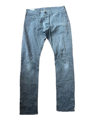 Shockoe Atelier Jeans Slim Olive Green Denim Button Fly Stretch 32x32