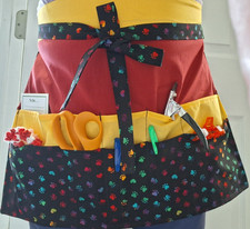 Dog Grooming Apron, Waist Apron, Vendor, Teacher, 10 Pockets, Cleaning Apron