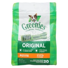 Greenies Dental Treats Original, Petite for Dogs 15-25 LBS - 12 OZ Bag