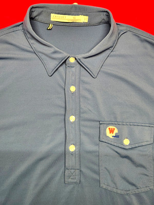 Criquet Men s Polo Shirt XL Blue Performance Golf Stretch Pocket Austin TX