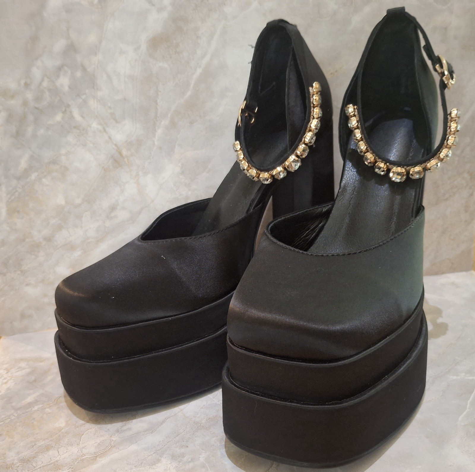 Rhinestone Platform Heels - image 1