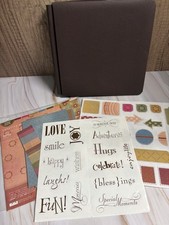 Creative Memories 8" x 8" Brown Scrapbook Flex-Hinge Album Earthy Power Palette