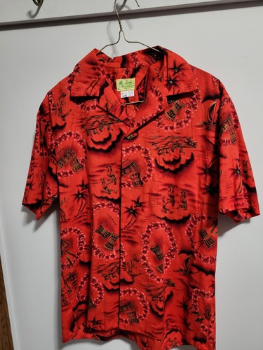 Hawaiian Shirt Mens Size Medium Button Up Shirt