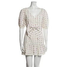 LoveShackFancy Floral Bow Mini Dress