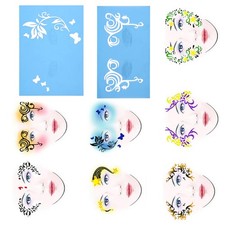 7styles Reusable Face Paint Stencil Body Painting Template Flower Facial Design