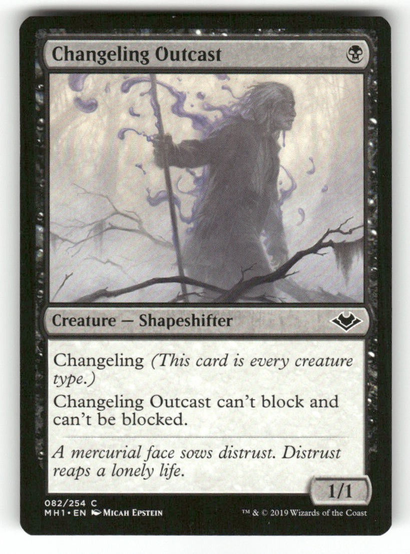 Changeling Outcast 82 Common Modern Horizons Magic: The Gathering Lightly Played