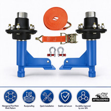 2 Pack 8800lbs Shipping Container Wheels 6-Lug Wheels Heavy Duty Container Axle