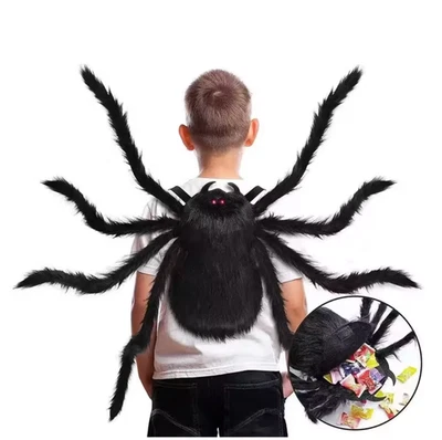 Halloween Spider Backpack Child Costume Decor for Boys Girls Candy Storage Bag