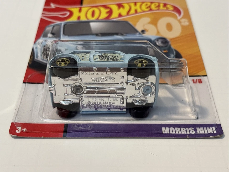 Hot Wheels Morris Mini 60s (2017) Mattel Blue Die-Cast Toy Car 1/8 - Image 2 of 3