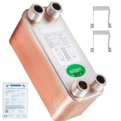 Scambiatore di Calore per Riscaldamento Pressione Max.3,0Mpa 20x7,8x9,5cm