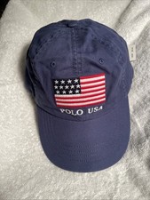 Ralph Lauren Polo USA Ball Cap -blue- New With Tags - American Flag