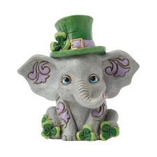 Trunk of Luck - Elephant with Clover Figurine