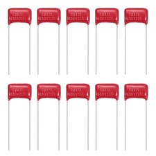 20Pcs CBB22 630V 223J 0.022UF Metallized Polypropylene Film Capacitors, Red