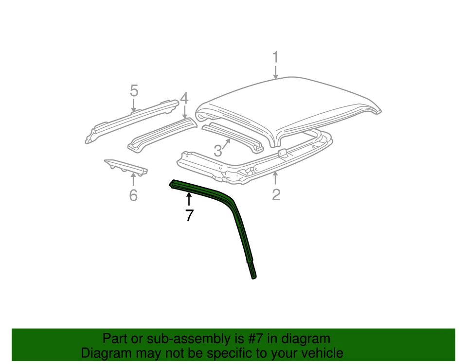 Genuine Ford 1998-2011 Ford Ranger - Roof Panel Weatherstrip 8L5Z-1351223-A - Image 2 of 3