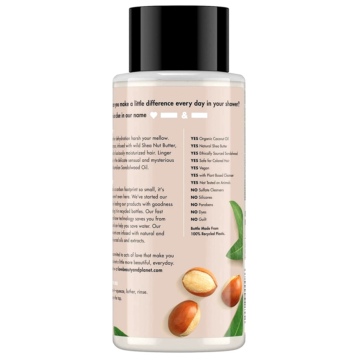 Love Beauty and Planet Shea Butter and Sandalwood Shampoo 13.5 oz