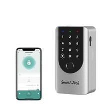 Smart Key Lock Box,Outdoor Waterproof Fingerprint Safe Box,with Password and APP