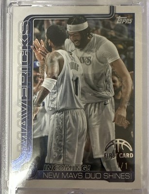 2025 Topps Flagship MAVERICKS Kyrie Irving /  Anthony Davis FIRST CARD #296 1/1!