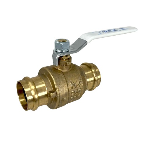 1 PCS 11/4 Inch 1.25" Press Copper Ball Valve Heavy Duty Brass Full Port