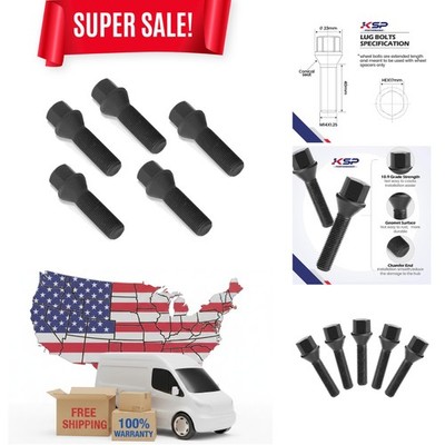 Durable KSP 40mm HEX Lug Bolts Set for BMW, M14x1.25, 5PCS - Rust Resistant
