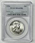 1956 50C Franklin Half Dollar - PCGS MS 64 FBL