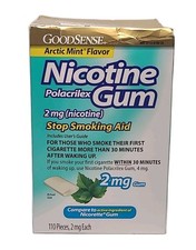 GoodSense Nicotine Gum 2 mg 110 PIECES ARCTIC MINT Flavor FREE SHIPPING 12/26