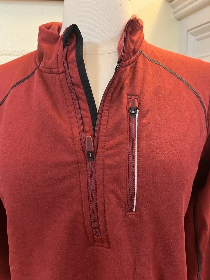 Smartwool Mujer Vellón Activo 1/2 Cremallera en Rojo (Grosella) Talla Mediana Venta al por menor $160 Foto 2 de 4