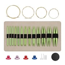 13Pairs Circular Knitting Needle Set with Case Interchangeable Knitting Needle