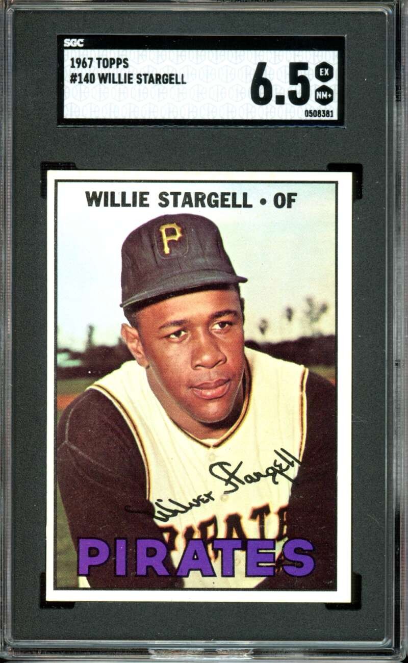 1967 Topps #140 Willie Stargell Pirates HOF SGC 6.5 EX-NM+