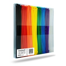 8 Inch 400 Pcs Multi-Purpose Cable Ties, Assorted Colored 8" 400Pcs Zip Ties