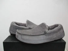 UGG For Men ASCOT Slippers Shoes 10US GREY Suede NWB $115 MSRP