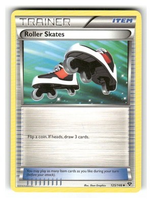 Roller Skates 125/146 Uncommon XY Pokemon Moderately Played