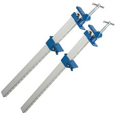 Silverline Set Of 2 Aluminium U Section Sash Clamps Cramps 24 Inch - 600mm VC62