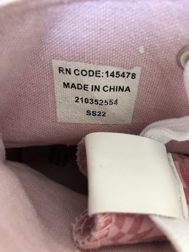 Primark pink Check converse dupes size 3 - Picture 6 of 7