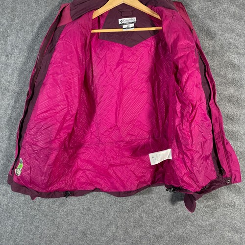 Columbia Jacket Womens XL Purple Windbreaker Interchange Omni-Tech Waterproof - Picture 2 of 18