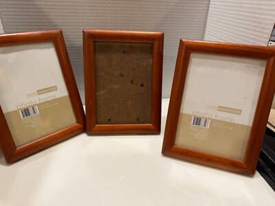 Elements Wood Picture Frames HOLD 5'' X 7'' PICTURES LOT OF 3 FRAMES