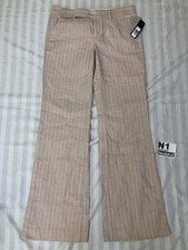New MARC JACOBS Cotton Newsprint Beige Stripe Women Dress Pant Size 8 NWT$238☕N1