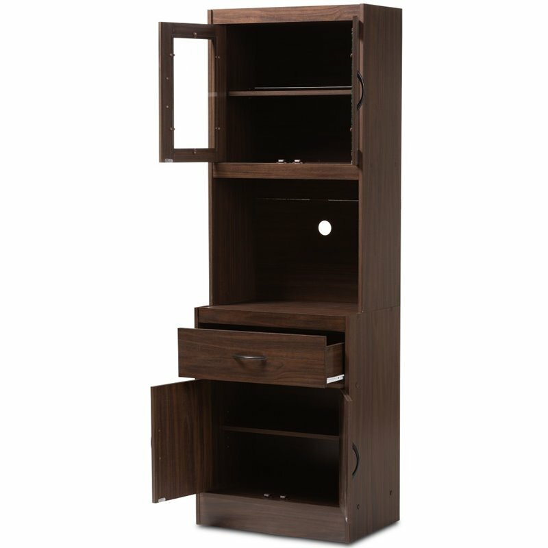 Baxton Studio Laurana Kitchen and Hutch in Dark Cherry eBay