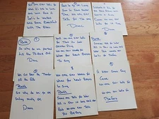 B.B. KING HANDWRITTEN 9 PAGES OF LYRICS WITH DIANE SCHUUR FROM 1994! NOT SIGNED