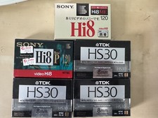 Lot of 5 Sony and TDKHi8 HMP Metal 30/120 Min Video Cassette 8MM NEW