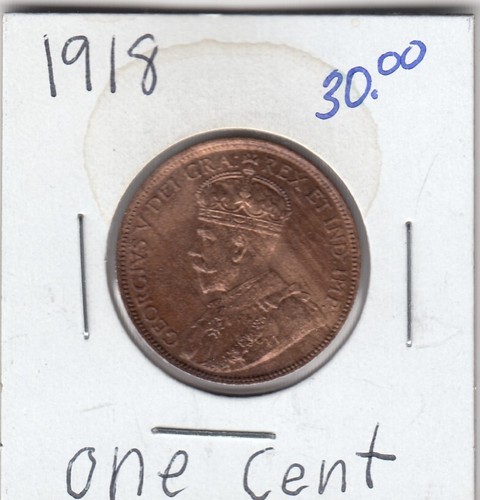 1918 Canada Large Cent Coin C3 - Picture 2 of 2