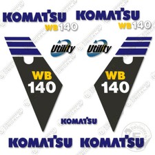 Fits Komatsu WB 140-2 Decal Kit Backhoe Decals (WB140) Replacement Sticker Set
