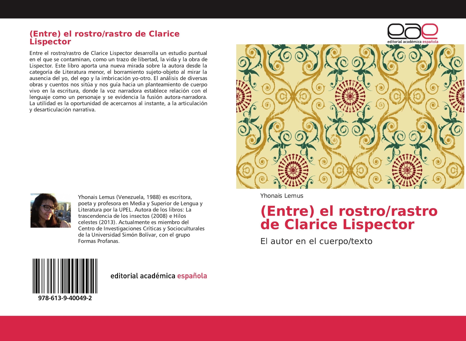 Thumbnail - (entre) El Rostro/rastro De Clarice Lispector El Autor En El